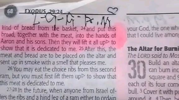 Daily Verse.             Exodus 29:22-25