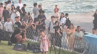 The kid sang "Stranded" on the beach, it seems he hasn't forgotten it