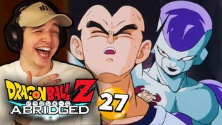 FRIEZA JUST DOESN'T CARE | DBZ: Abridged REACTION Episode 27
