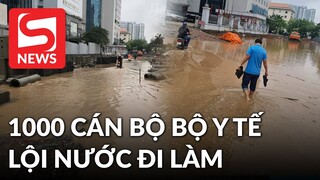 Gần 1.000 cán bộ, nhân viên Bộ Y tế lội nước đi làm gây xôn xao