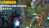 MVP Leomord mythic rank gameplay | Road to top1 global Squad Season15