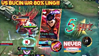 DISURUH TEAM PAKE CHOU HYPER MALAH KETEMU BUCIN LING WR 80% 1K MATCH, AUTO KASIH PAHAM!!