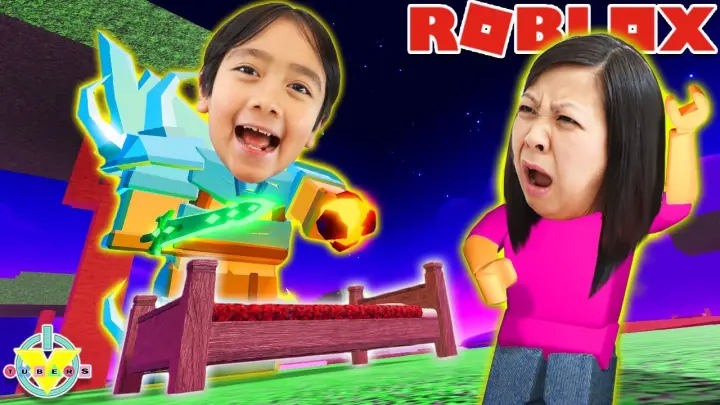 We Found a Glitch in ROBLOX BED WARS! Lets Play with RYAN & MOMMY!!