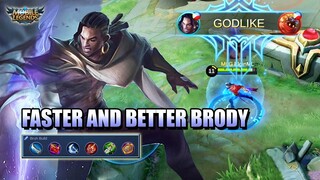 BRODY IS A BIT FASTER NOW - BRODY BUILD AND GAMEPLAY - MLBB