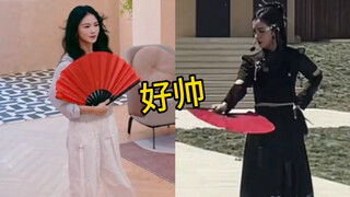 李晟舞扇vs黄英舞扇！太帅了！可太期待浪姐五公《隐》了！