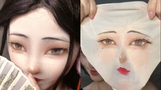 Ketika saya menggunakan stoking untuk berdandan, Iblis Kulit Lukis mencoba riasan di "Kuil Liao Zhai