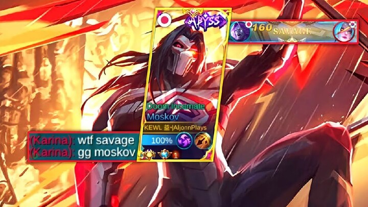 MOSKOV USER MUST START USING THIS BUILD | PERFECT SAVAGE GAMEPLAY - MLBB