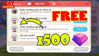 Thời Gian và Điều Kiện Nhận Miễn Phí 500 Đá Qúy, Hướng Dẫn Cạch Nhận Cực Dễ | Play Together