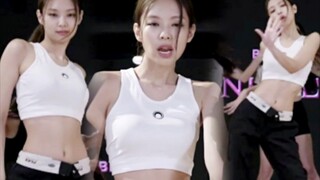 Dengan mudah! Jennie Pink Venom ruang latihan tembakan lurus, garis otot tanpa lengan!