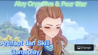 Genshin Impact - Pembahasan Aloy Cryo Five & Four Star mengenai Artifact dan Skill + Gameplay
