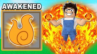 I UNLOCKED AWAKENED FLAME! *Showcase* Roblox Blox Fruits