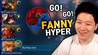 "Go! Fanny Jungle" Gosu General plays mage in 5men rank | Mobile Legends Chang E