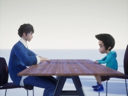 The top-level kid turns into a handsome guy and a lifelong friend