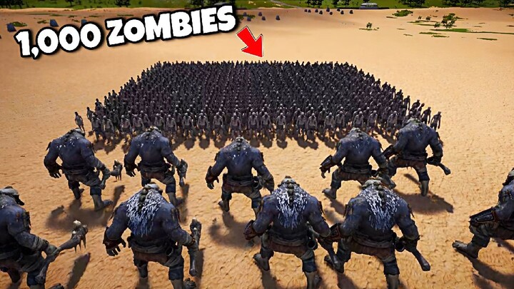 10 GIANT TROLLS vs 1,000 ZOMBIES