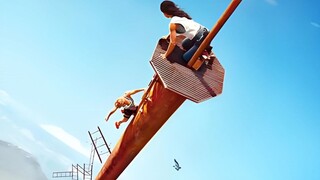 美女攀爬600米废弃高塔，最终一死一伤，完美诠释不作死就不会死！《坠落》