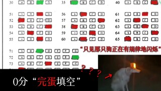 我 把 0 分 完 蛋 填 空 翻 译 成 了 中 文 ！