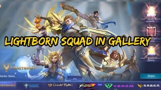 LIGHTBORN SQUAD IN GALLERY | CLAIM AVATAR BORDER AND RECALL EFFECTS | MOBILE LEGENDS