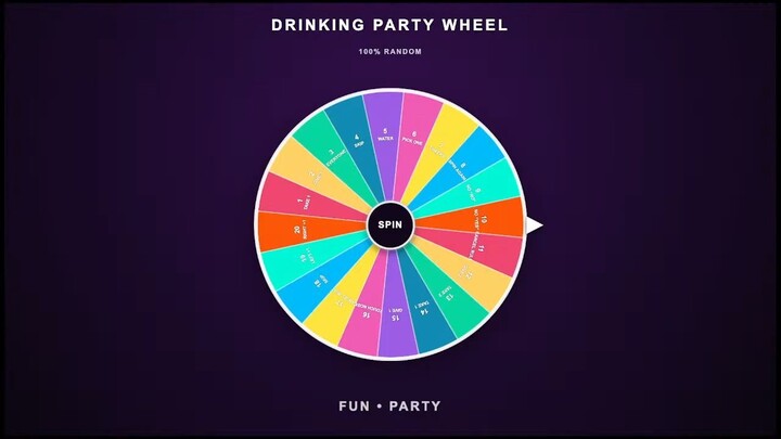 Party Drinking Wheel LIVE  100% Random Party Game