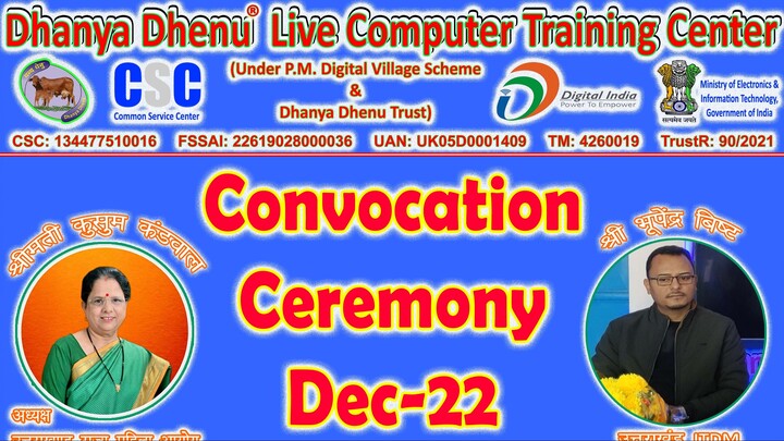 Convocation Day with Kusum Kandwal and Bhupendra Bisht