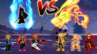 【MUGEN】Team Kurosaki Ichigo VS Team Uzumaki Naruto【1080P】【60 frames】