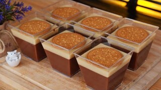 PUDING COKLAT MARIE REGAL DENGAN VLA COFFEE ! | RESEP PUDING BUAT BUKA BERSAMA | IDE JUALAN