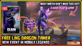 FREE LING DRAGON TAMER SKIN | NEW EVENT MLBB 2021