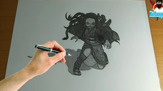 วาดรูปฟิกเกอร์โมเดล เนซึโกะ วาดยังไง Nezuko-chan model