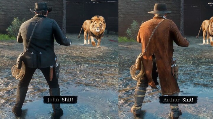 John vs. Arthur: Their Reactions to the Lion