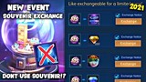 DON'T USE SOUVENIR IN ELIMINATION EFFECT! 2021 NEW EVENT EXCHANGING FREE SKIN! | Mobile Legends