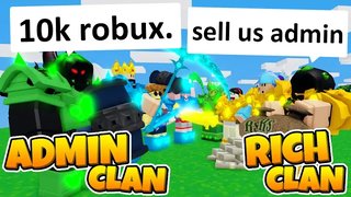 ADMIN CLAN กับ RICH CLAN ใน Roblox BedWars