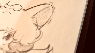 [hand-painted] touch a little fox lazy sheep
