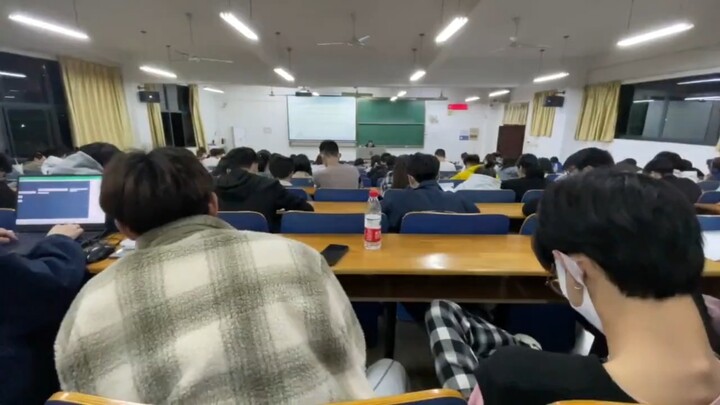 Don't move on the bed; I'm going to class to mark my attendance.