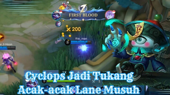 Cyclops Jadi Tukang Acak-acak Lane Musuh .EXE - Mobile Legends Bang Bang