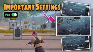 Important Basic And Advanced Pro Settings (PUBG Mobile) | BGMI | Tips & Tricks | Guide/Tutorial