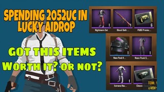 SPENDING 2052UC in LUCKY AIRDROP GOT 5 ITEMS, 6 Premium Crate Coupon and 6 Classic Crate Coupon