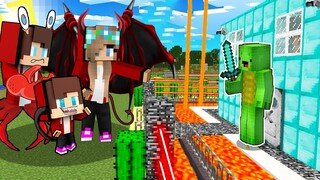 JJ FAMILY Maizen.EXE vs Security House - Minecraft gameplay Thanks to Maizen JJ and Mikey