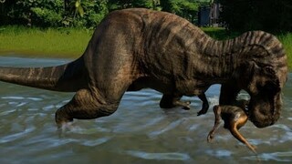Jurassic World Evolution - 2 Archaeornithomimus 2 Struthiomimus 2 Gallimimus & 2 T-Rex (1080p 60FPS)