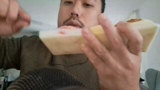 ASMR APPLE & PEANUT BUTTER ICE CREAM BAR 🍡🍨🧊🍎  (NO TALKING) - EATING SOUNDS IN 1 MINUTE