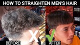 cara meluruskan rambut pria, permanen