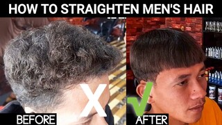 cara meluruskan rambut pria, permanen