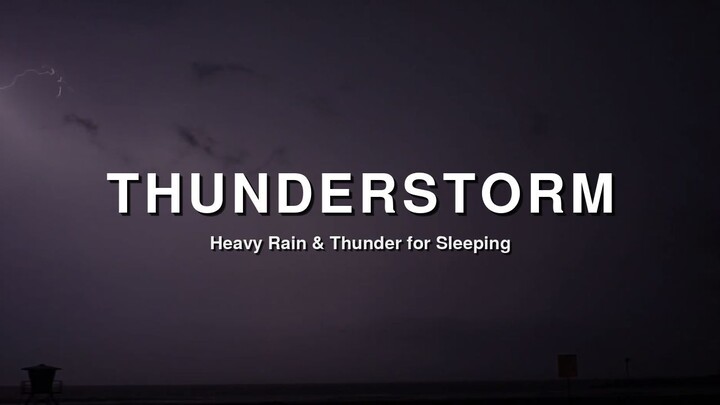 Thunderstorm Sounds for Sleeping — Heavy Rain & Deep Thunder at Night, 2 Hours