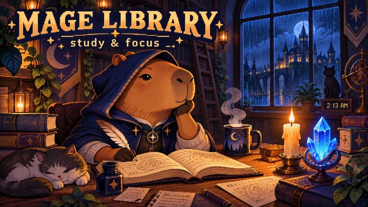 You Found a Hidden Mage Library 📚 Fantasy LoFi for Study & Focus