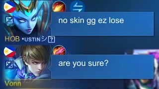 NO SKIN GUSION IN HIGH RANK!! THEY THINK I’M NOOB😂