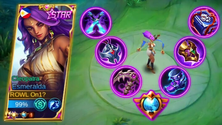 NEW ESMERALDA VIOLET DAMAGE BUILD IS HERE!!! | WTF DAMAGE HACK!!? | MLBB