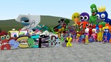 ALL ALPHABET LORE FAMILY VS ALL ROBLOX RAINBOW FRIENDS In Garry's Mod! (ALL A-Z And Super Lettars!)