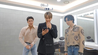 Sehun and Suho praised Jungwoo for his quick movements｜Cream Soda Challenge Behind
