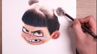 彩铅画一个哪吒