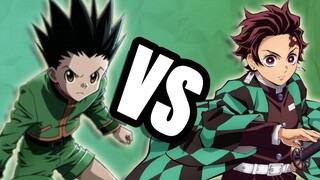 Tanjiro vs Gon #hunterxhunter #deamonslayer