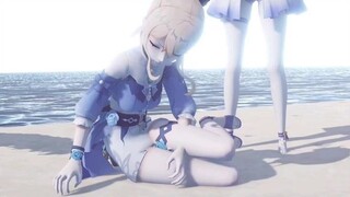 [Genshin Impact MMD] Sister X Sister: Your swimsuit is quite expensive, let me take a look