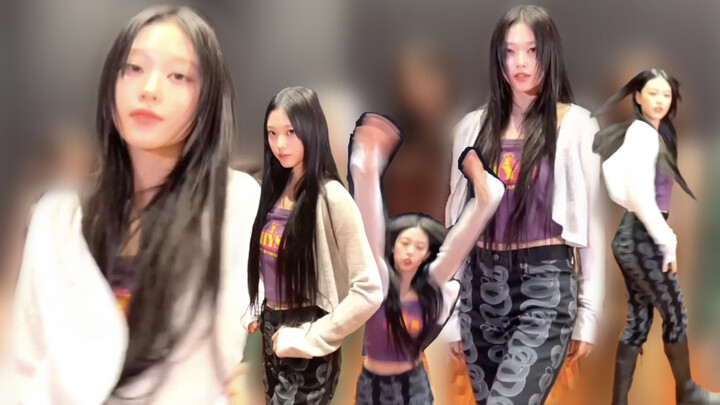 Haerin – Chú mèo đi hia – Chân dài quá, mình thích bộ đồ này lắm!